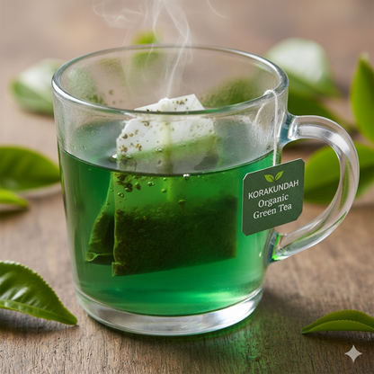 KORAKUNDAH Organic Green Tea (25 Dip Bags)