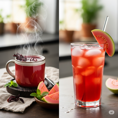 STANES Red Bliss Hibiscus Guava Herbal Infusion Dips