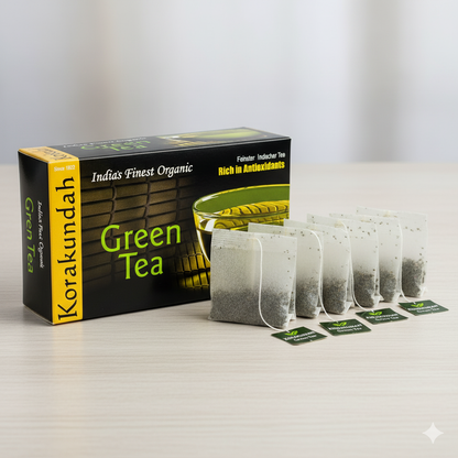 KORAKUNDAH Organic Green Tea (25 Dip Bags)
