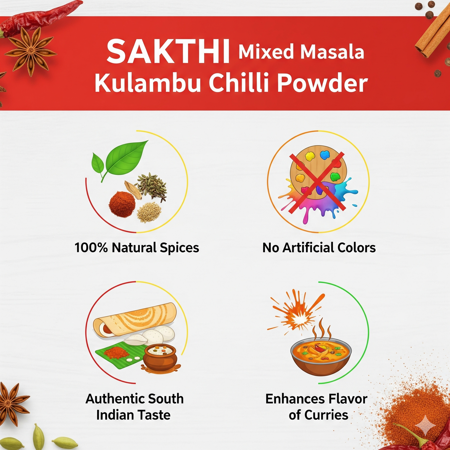 SAKTHI Mixed Masala Kulambu Chilli Powder 50 g