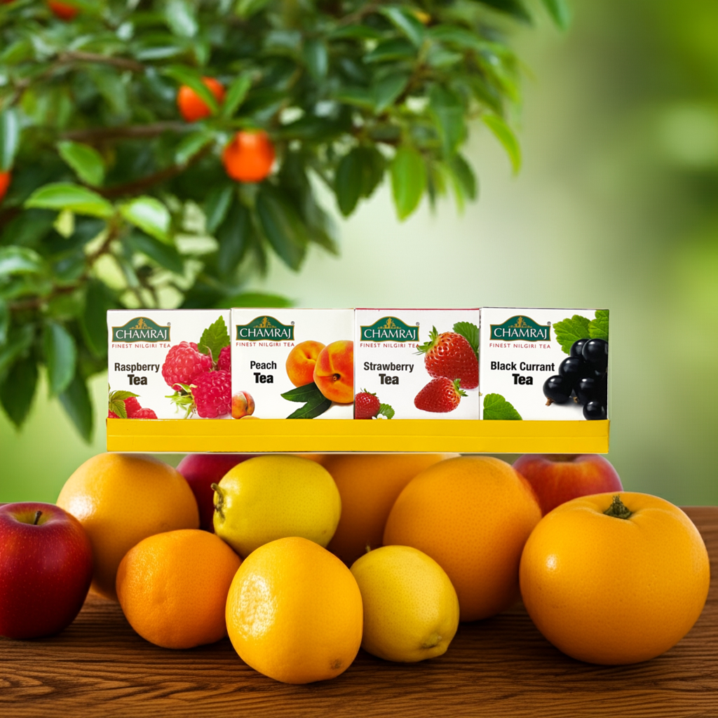 CHAMRAJ Fruit Pack - Assorted Nilgiri Flavoured Tea (40 Dip Bags)