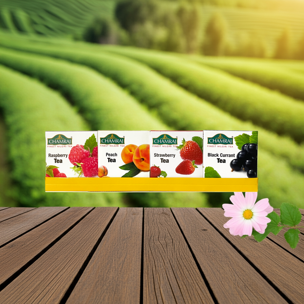 CHAMRAJ Fruit Pack - Assorted Nilgiri Flavoured Tea (40 Dip Bags)