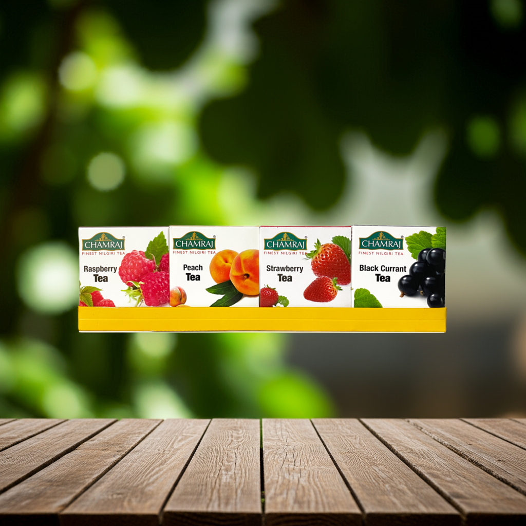 CHAMRAJ Fruit Pack - Assorted Nilgiri Flavoured Tea (40 Dip Bags)