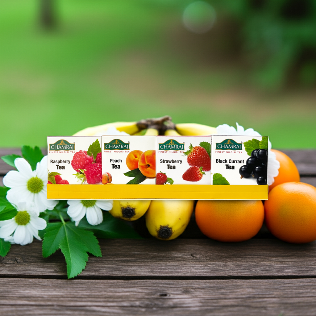 CHAMRAJ Fruit Pack - Assorted Nilgiri Flavoured Tea (40 Dip Bags)