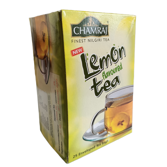 CHAMRAJ Lemon Flavoured Tea | 25 Enveloped Dip Tea Bags of 2 g each 50gm