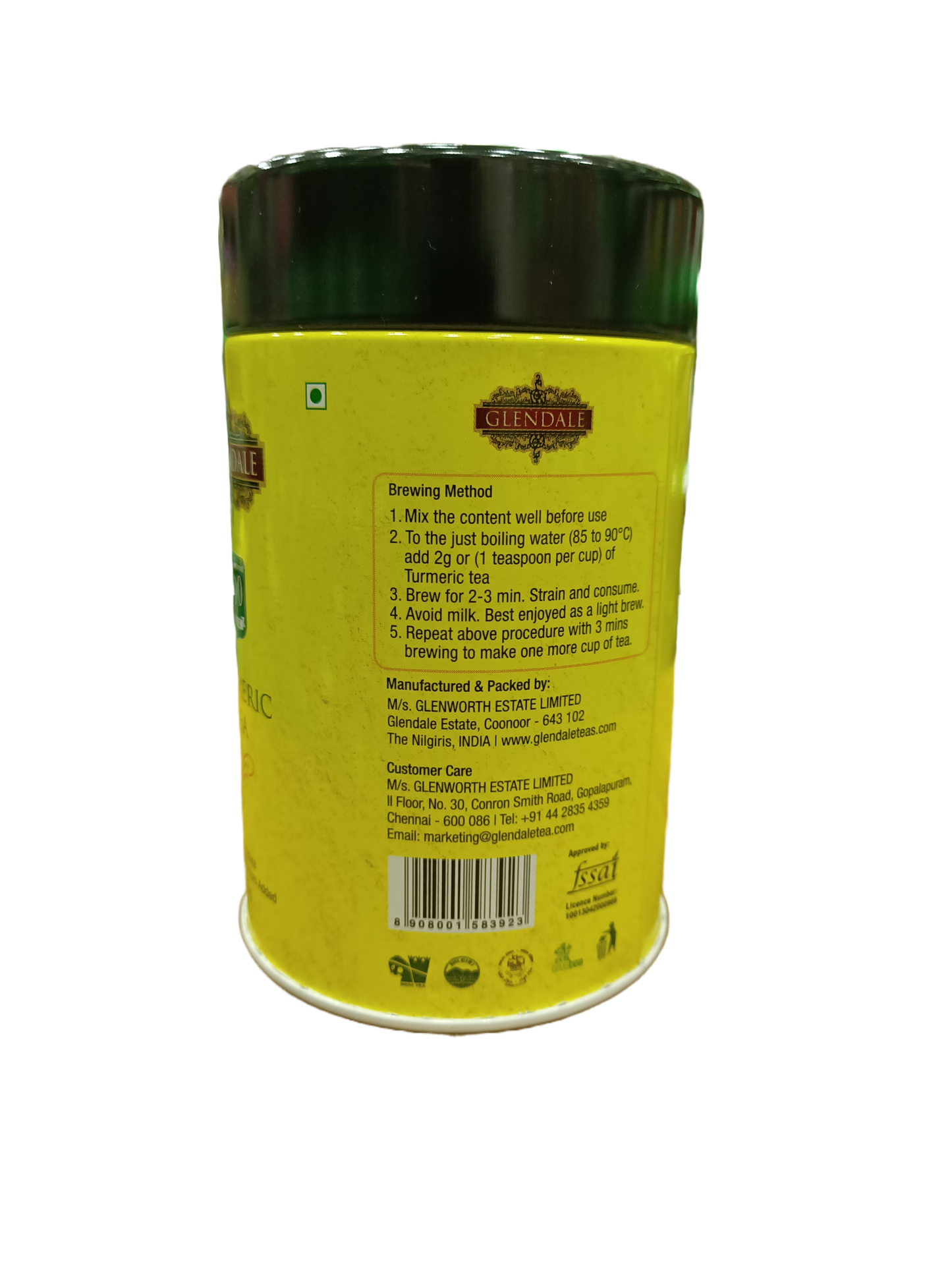 GLENDALE Turmeric Tea Tin 100 g